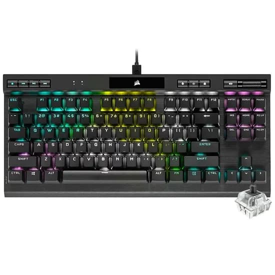 Teclado Gamer Corsair K70 CH-911901A-Na RGB/Mecânico (Inglês) - Preto