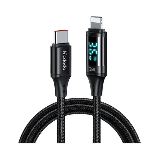 Cable Mcdodo CA-1030 USB-C A Lightning 1.2M Negro