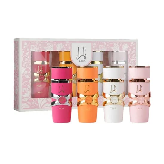 Kit de Perfume Feminino Mini Lattafa Yara 4 Peças Edp 25 ML