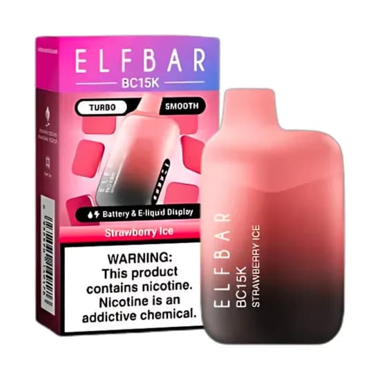 Pod Descartável Elf Bar BC15K Strawberry Ice