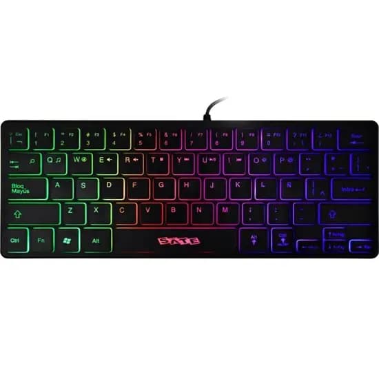 Satellite Teclado Mini AK-872 Multimedia Español Negro