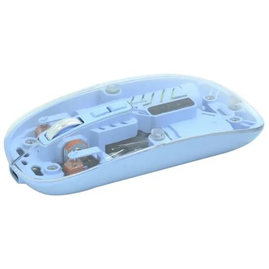 Mouse Satellite A774G Transparente Azul BT 2.4GHZ Sem Fio