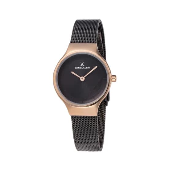 Relógio Analógico Feminino Daniel Klein Fiord DK11986-6 - Preto/Rosa Ouro