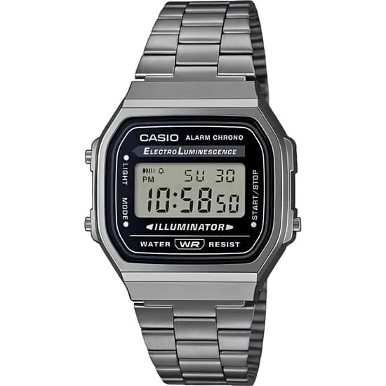 Relógio Casio Vintage A168WGG-1ADF Digital Unissex - Cinza/Preto