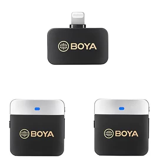 Microfone Sem Fio Boya BY-M1V6 para iPhone (2TX+1RX)