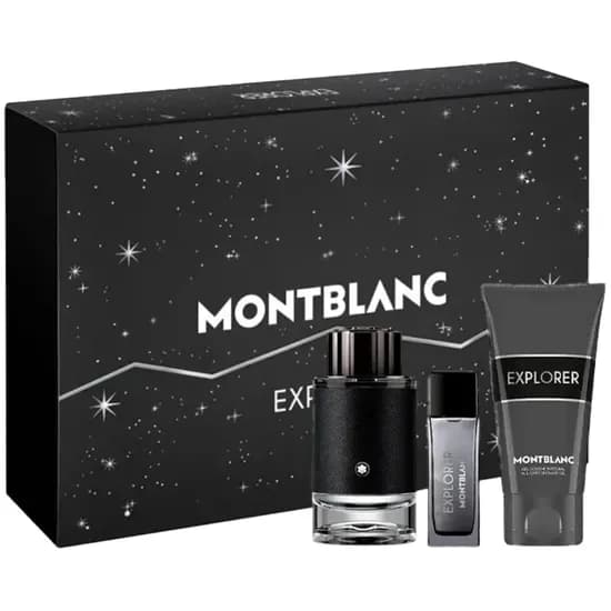 Kit Perfume Montblanc Explorer - 3 Em 1 - Perfume Edp + Gel de Banho Corporal - Masculino - 100ML + 15ML + 100ML