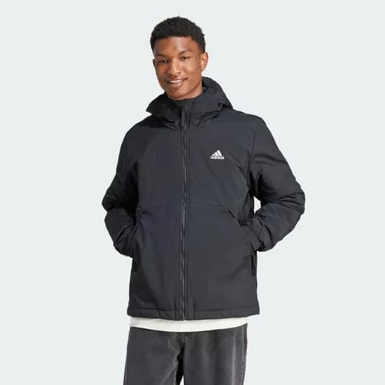 Campera Adidas Termica Con Capucha Negro