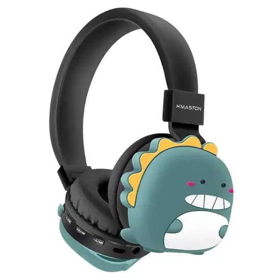 Fone de Ouvido Sem Fio H'Maston SN18 Super Bass com Bluetooth - Preto/Verde