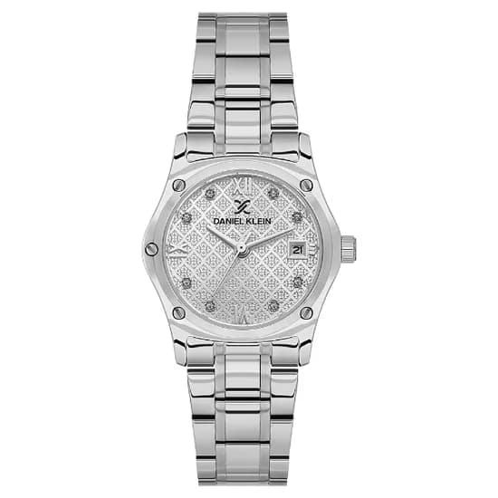 Relogio Analogico Feminino Daniel Klein DK.1.14271-1 Diamond Lady / Pulseira de Aço Inoxidável - Prata