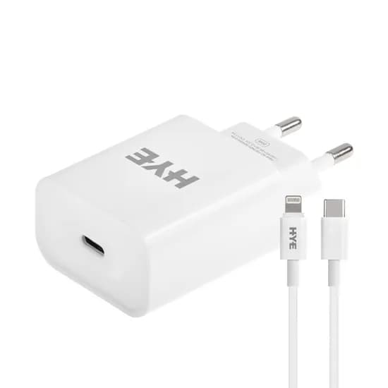 Carregador Hye HYEC8L / 20W / Fonte + Cabo Lightning