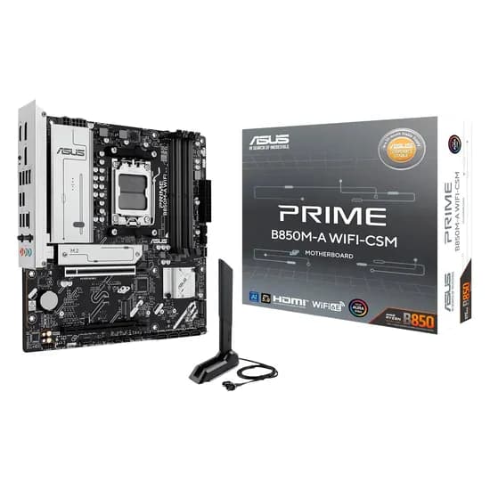 Placa Mãe Asus Prime B850M-A Wifi Socket AM5 Chipset AMD B850 DDR5 Micro ATX