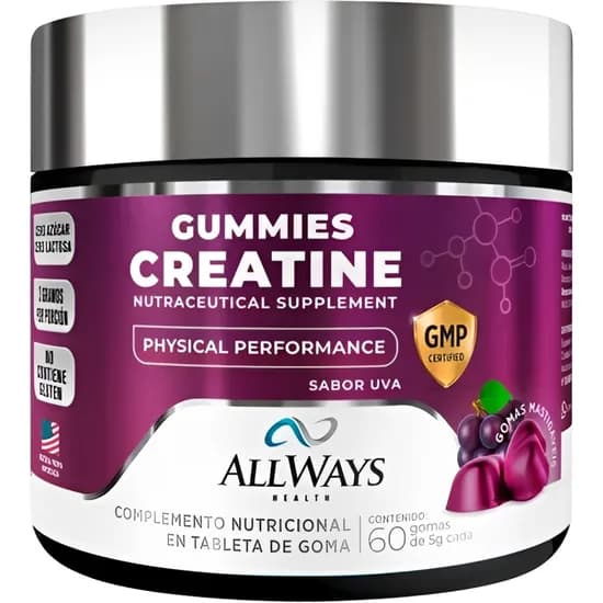 Supl. Allways Creatina Gummies Uva 60 Gomas