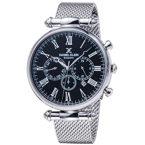 Relógio Analógico Daniel Klein Exclusive DK11829-3 Masculino, Metal - Prata e Preto