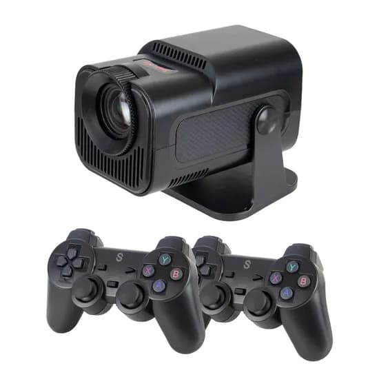 Projetor Smartfy PG02BG - 4K - HDMI/USB - Android - com 2X Controles - Bivolt - Preto