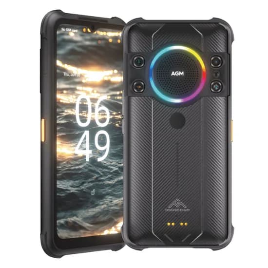 Celular Smartphone Agm H5 Pro / 6GB / 128GB / IP68 / IP69K / 48MP+20MP / 7000MAH / 6.52" / Android 12 - Preto