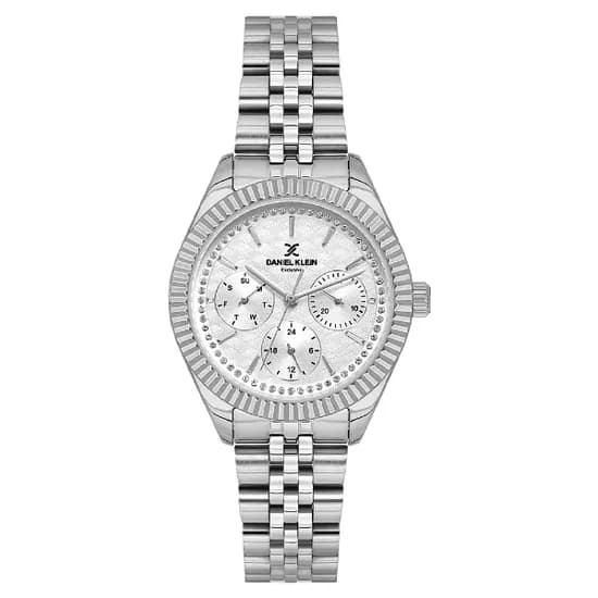 Relogio Analogico Feminino Daniel Klein DK.1.13927-1 Exclusive Lady / Pulseira de Aço Inoxidável - Prata