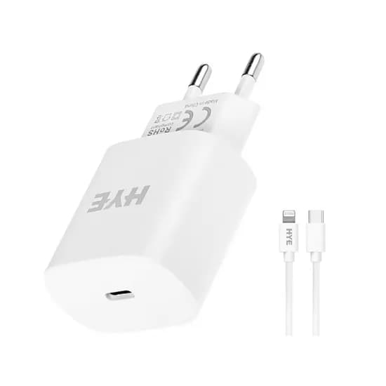 Carregador Hye HYEC180CL / USB-C A USB-C A Lightning