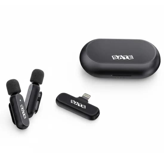 Microfone Sem Fio Satellite A-MK252 Lightning - Preto