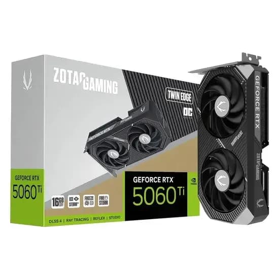 Placa de Vídeo 16GB Exp. GF-RTX5060TI Zotac Twin Edge Oc ZT-B50620H-10M