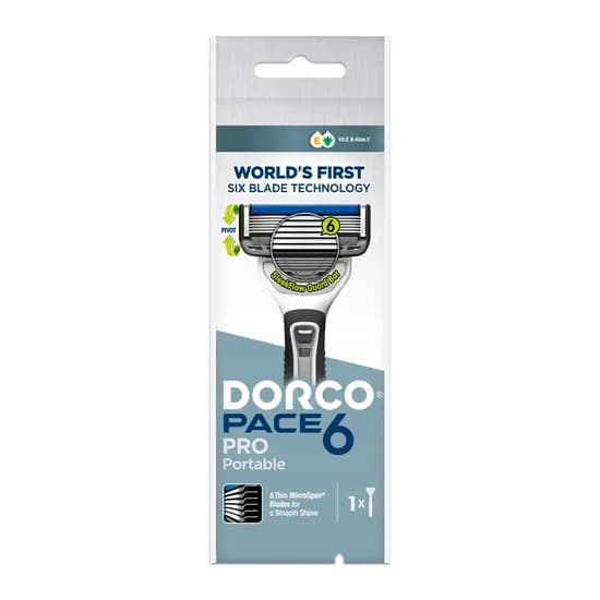 Aparelho para Barbear Descartavel Dorco Pace 6 Pro Portable 6 Lâminas Pacote Unidade