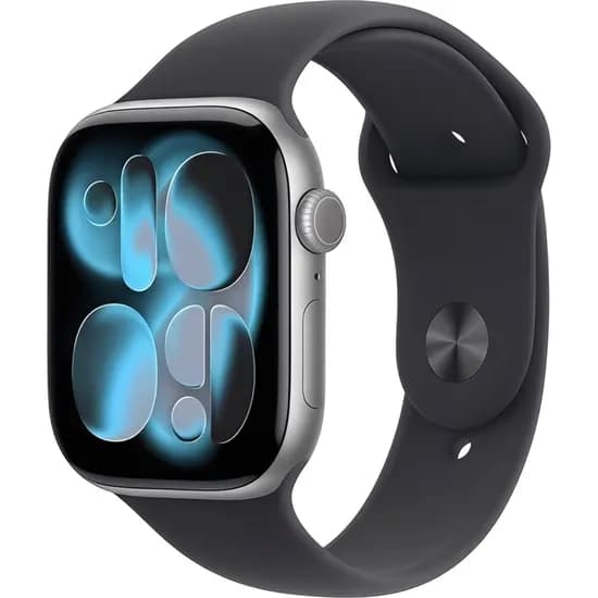 Apple Watch S11 Caixa de Alumínio Em Cinza Espacial e Pulseira Esportiva Na Cor Preta 46 MM M/L MEV44LW/A