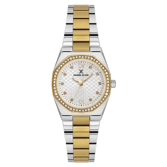 Relogio Analogico Feminino Daniel Klein DK.1.14099-4 Premium Lady / Pulseira de Aço Inoxidável - Prata/Gold