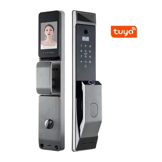 Fechadura Digital S914MAX Wifi Tuya/Cartão/Chave Preto