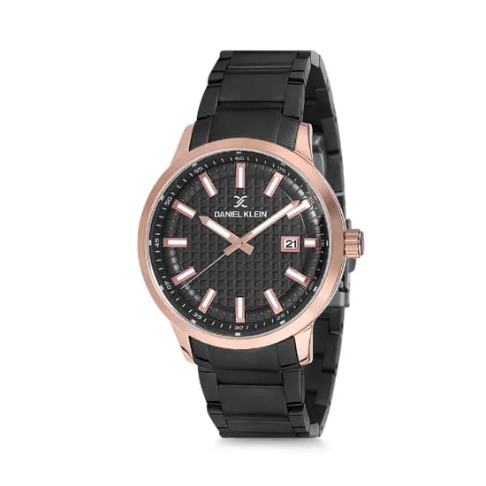 Relógio Analógico Masculino Daniel Klein Premium DK12230-4 - Preto e Rosa Ouro