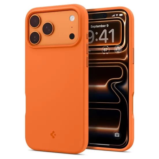 Capa Spigen Fit Mag Cosmic de Silicone para iPhone 17 Pro Max - Laranja ACS11378