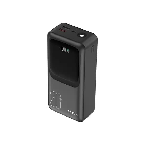 Power Bank 20K-Mah FTX 22.5W PB-20LCD-BK