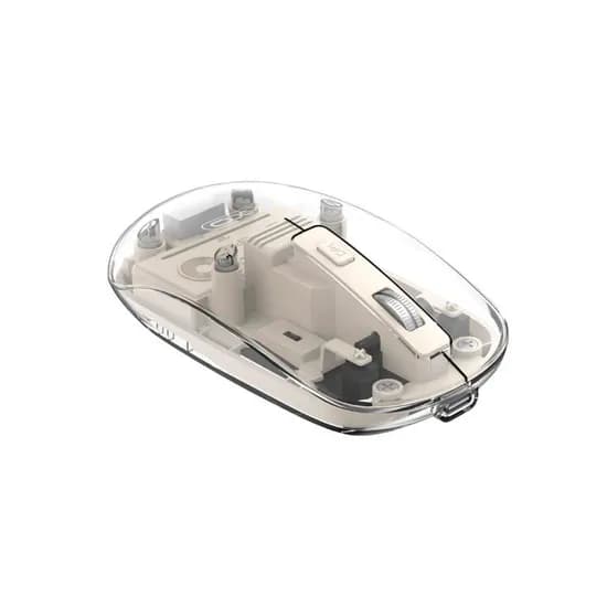 Mouse Sem Fio Xo M12 Transparente Bluetooth/2.4G USB/300MAH – Bege