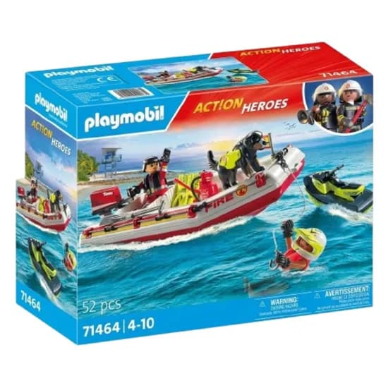 Brinquedo Playmobil Fireboat com Scooter Aquático
