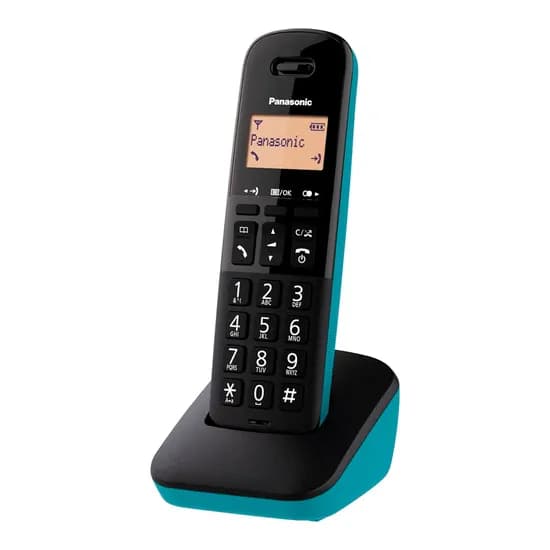 Telefone Sem Fio Panasonic KX-TGB310LAC - 1 Base - com Bina - Bivolt - Azul e Preto