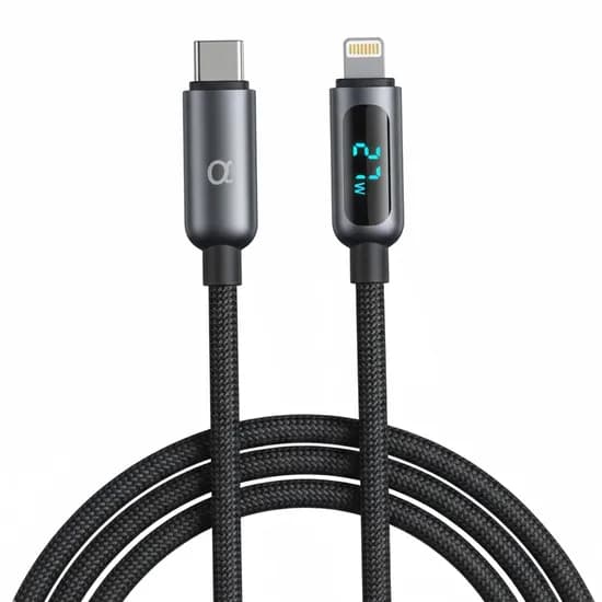 Cabo A'Gold Pro+ CB121 Turbo USB-C A Lightning 27W 1M - Black