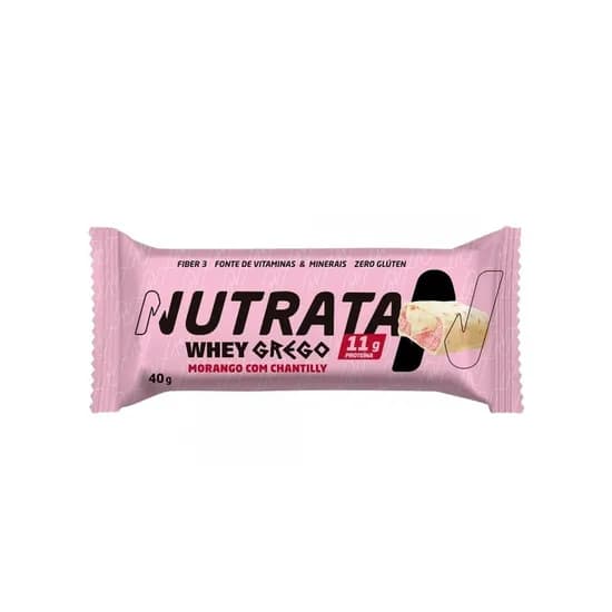 Nutrata Greek Whey Bar Morango com Chantilly Flavor 40G