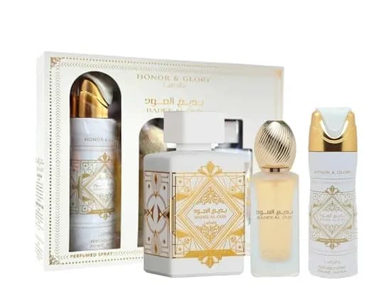 Perfume Kit Lattafa Badee Al Oud Honor Branca 3P