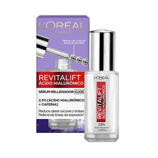 Serúm Rellenador de Ojos L'Oréal Revitalift Ácido Hialurónico + Cafeina 20ML