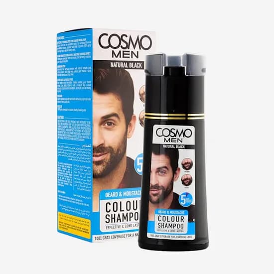 Shampoo para Barba Cosmo Men Colour Natural Black 180ML