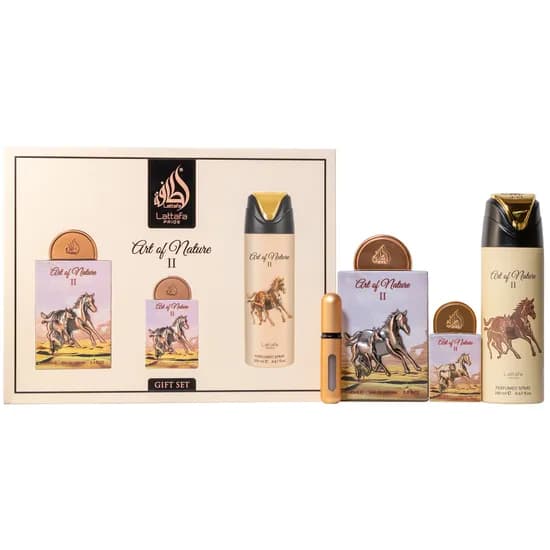 Lattafa Art Of Nature II Giftset 3PC Horse