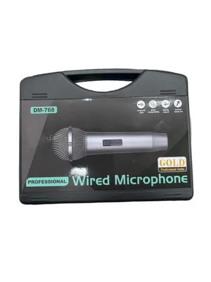 Microfone Gold c/ Fio DM-768