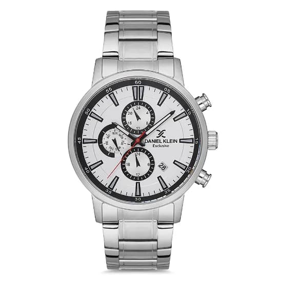 Relogio Analógico Masculino Daniel Klein DK.1.12708-4 Exclusive Gents / Pulseira de Aço Inoxidável - Prata