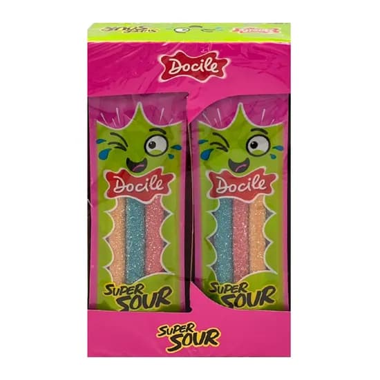 Bala de Gelatina Docile Canudinho Super Ácido 12X15G