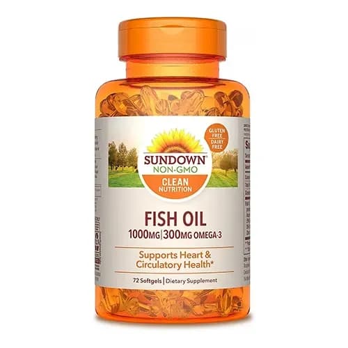 Suplemento Sundown Fish Oil 1000MG + Ômega 3 300MG 72 Cápsulas