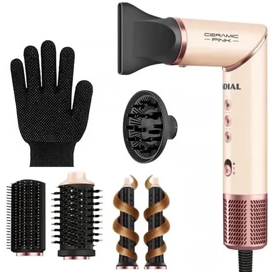 Secador de Cabelo Mondial SM-01-BLDC-CP 5 Em 1 220V ~ 50/60 HZ - Ceramic Pink