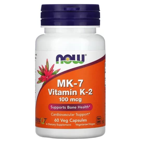 Now Vitamina K-2 MK-7 100MCG 60 Cápsulas