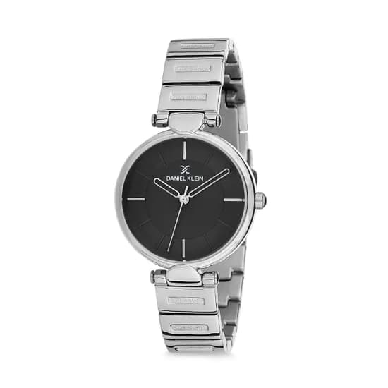 Relógio Analógico Feminino Daniel Klein Premium DK12190-7 - Prata e Preto