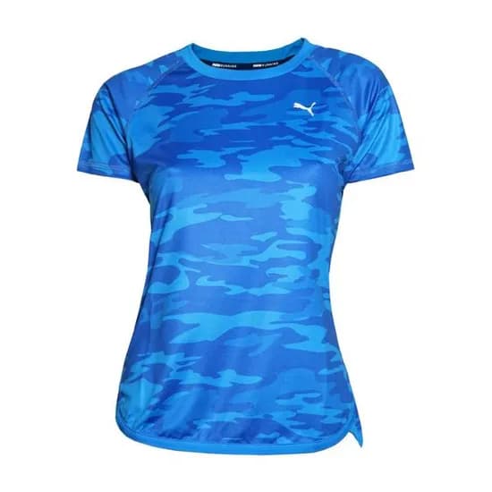 Camiseta Deportivo Femenino Puma Run Graphic Mangas Cortas Blue