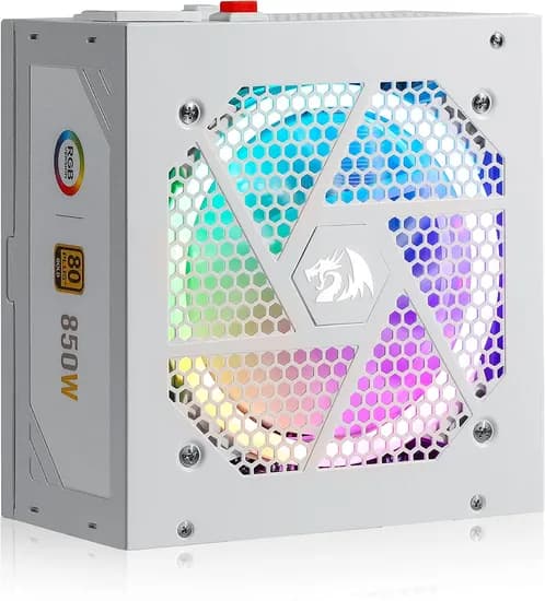 Redragon Fuente 850W GC-PS007W-1 80PLUS Gold RGB Full Modular White