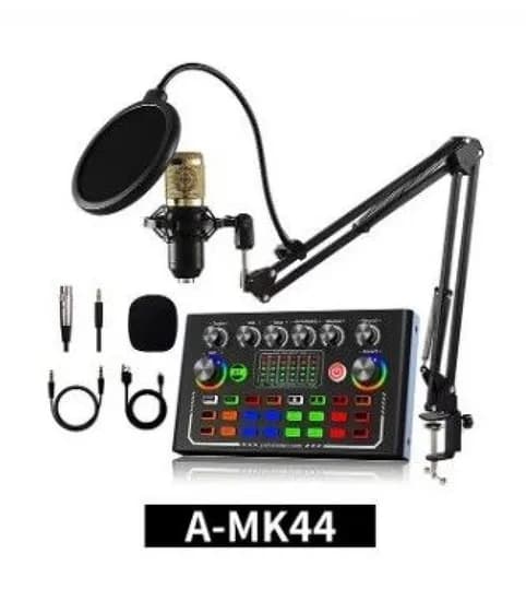 Microfone Satellite A-MK44+ Mesa de Som+ Suporte