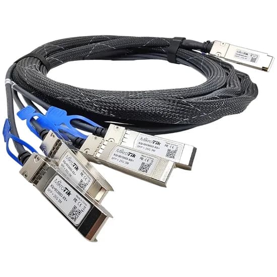 Mikrotik QSFP+ 40G/100G XQ+BC0003-XS+ Cabo Divisor 3M QSFP28